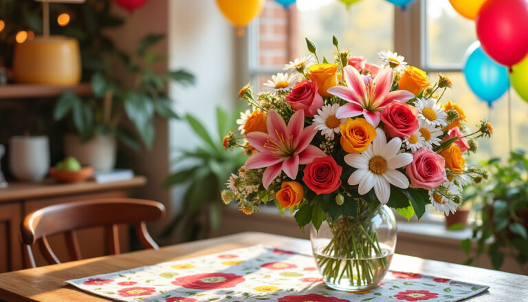 souhaitez une bonne fête à émilie avec un bouquet de fleurs fraîches. faites-lui plaisir en cette journée spéciale grâce à une attention florale pleine de douceur et d’amour.